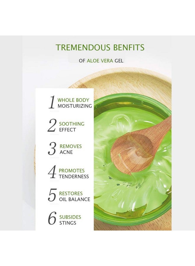 Aloe Vera 92% Moisturizing Gel Natural Extract Nourishes Cleansing Nourishes Softens Glycerin Oil Balance Essence Removes Acne 300G