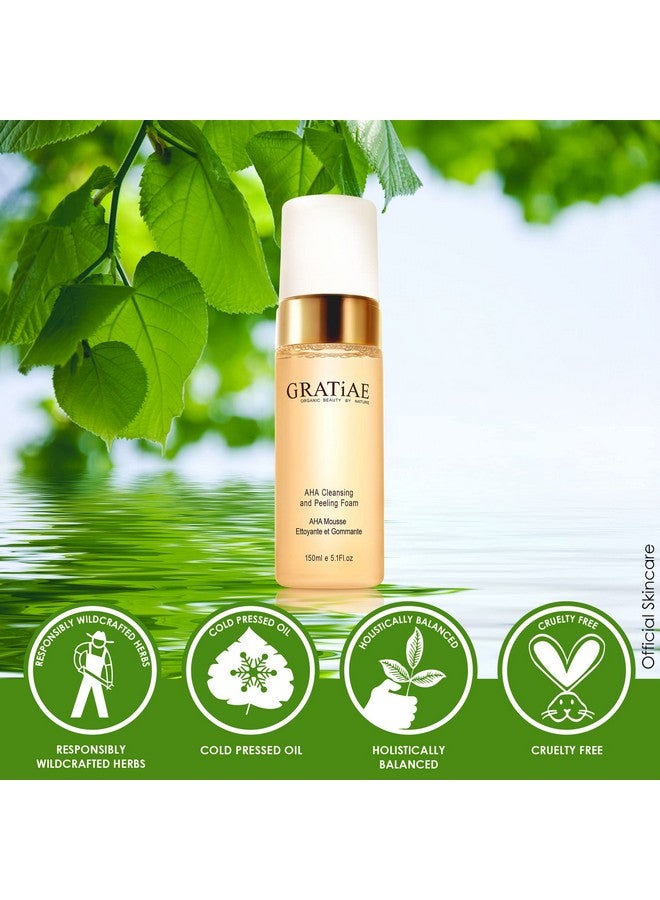 Organics Aha Cleansing And Peeling Foam Face Wash Nondrying Facial Cleanser For Sensitive Acne & Allergy Prone And All Skin Types Facial Cleanser. 5.1 Fl. Oz
