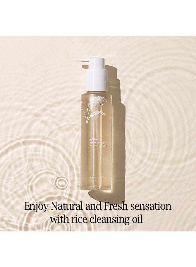 Rice Cleansing Oil For Clean And Mild Wash For Face Non Greasy And Light Texture Quick Emulsifying Rice Bran Oil Quick And Easy Makeup Remove
