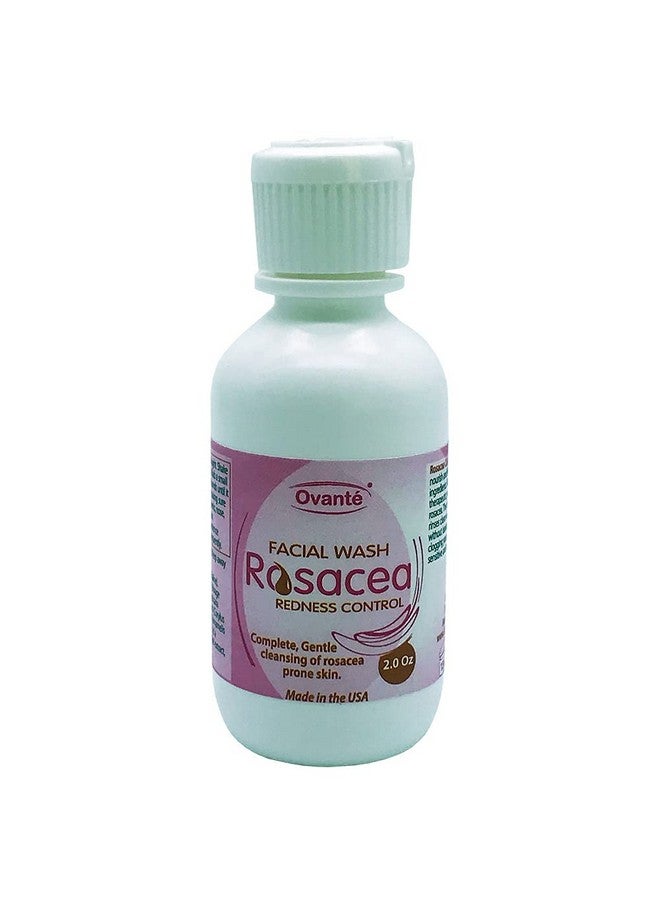 Rosacea Redness Control Natural Face Cleanser Wash For Dry Sensitive Skin Gentle Therapeutic Cleansing Treatment 2.0 Oz (60 Ml)