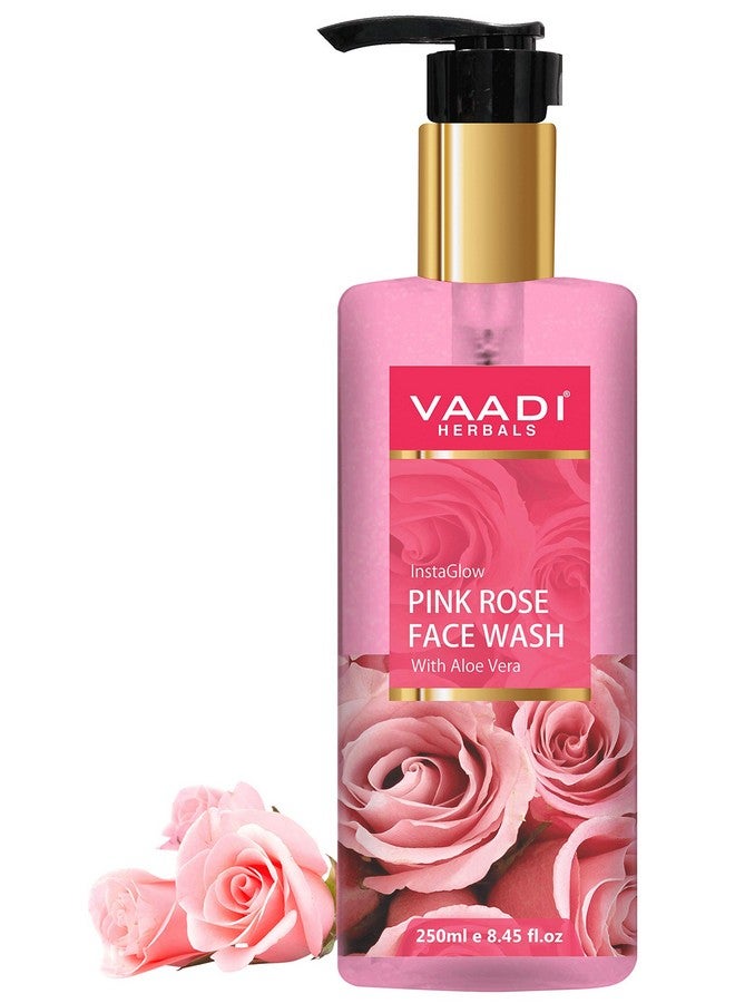 Pvt Ltd Insta Glow Pink Rose Face Wash With Aloe Vera Extract 250 Ml