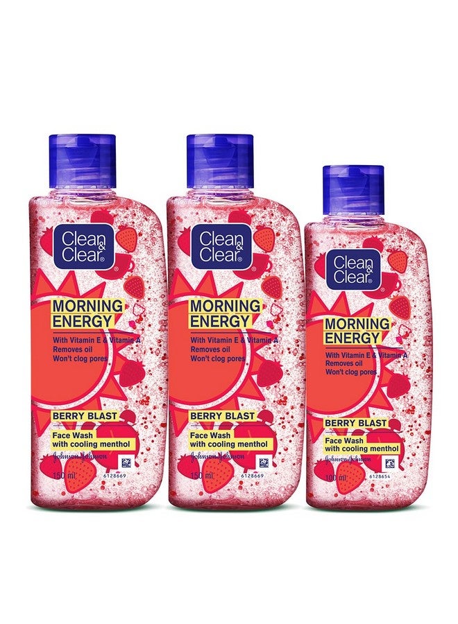 Morning Energy Berry Blast Facewash Super Saver Pack 150Ml(Pack Of 2) + 100Ml Free