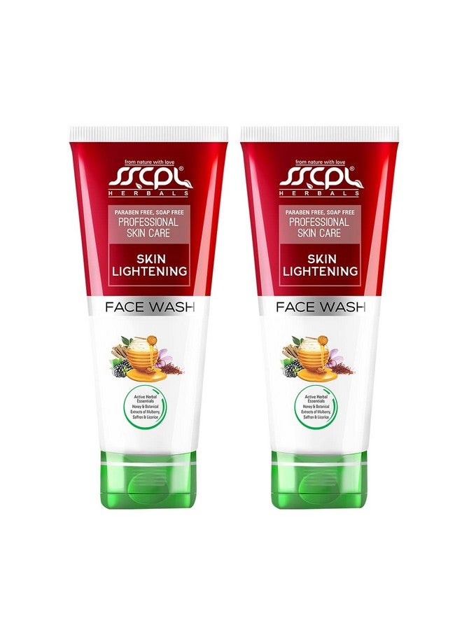 Skin Lightening Face Wash With Honey Saffron Mulberry Extract Provides Deep Cleanse Brightening & Radiant Skin Protects From Sun Damage (100Gm*2)