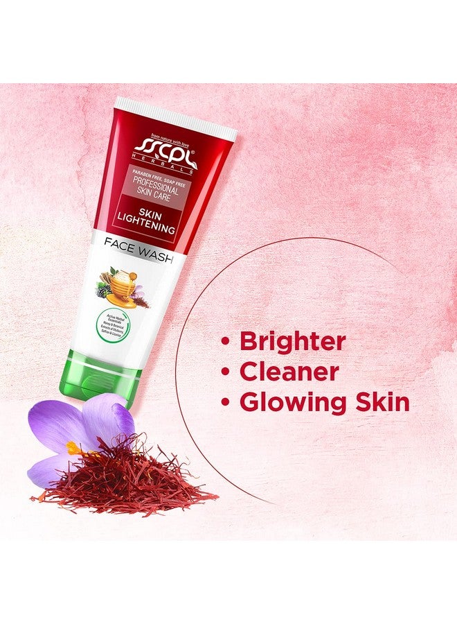Skin Lightening Face Wash With Honey Saffron Mulberry Extract Provides Deep Cleanse Brightening & Radiant Skin Protects From Sun Damage (100Gm*2)