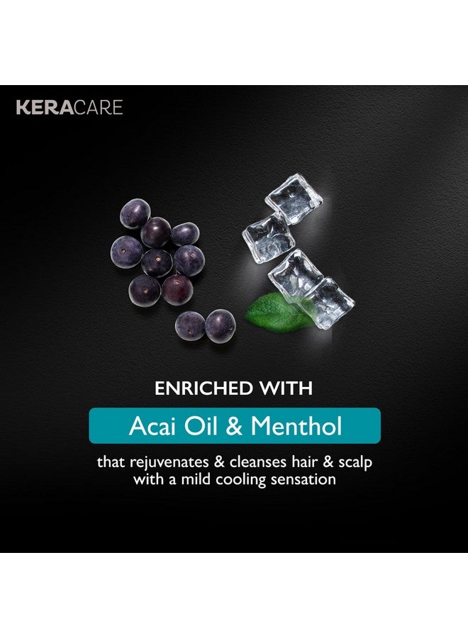 Keracare Moisture Recharge Shampoo For Shiny Hair (250Ml) Provide A Cooling Sensation Enriched With Acai Oil & Menthol