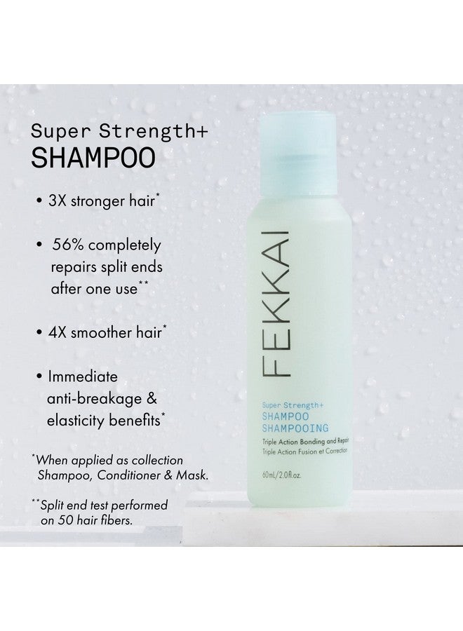 Super Strength+ Protein Powerbond Shampoo 2 Oz Bonds Repairs And Protects For 3X Stronger Hair Free Of Sulfates Parabens Phthalates Vegan Crueltyfree