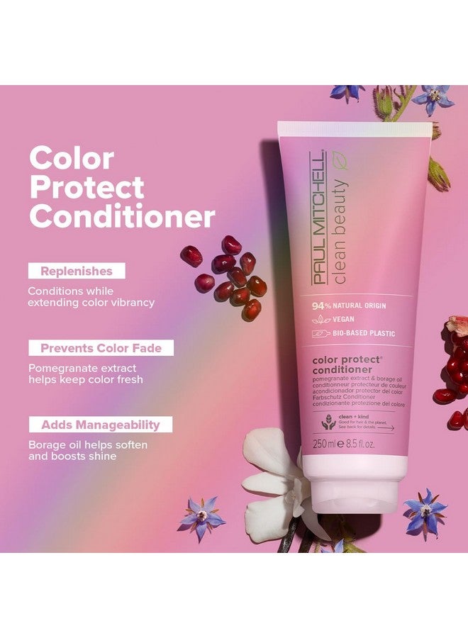 Clean Beauty Color Protect Conditioner Replenishes Extends Color Vibrancy For Colortreated Hair 8.5 Oz.