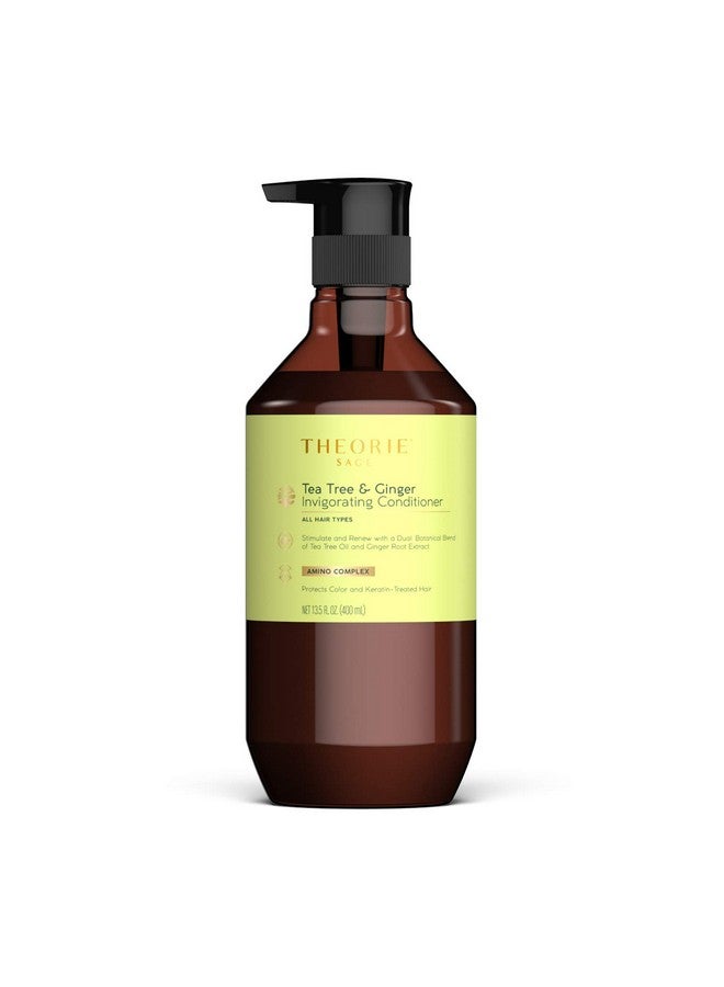 Tea Tree And Ginger Invigorating Conditioner Stimulate & Renew With Shine And Resilience Suited For All Hair Types Protects Color And Keratin Treated Hair Pump Bottle 400Ml