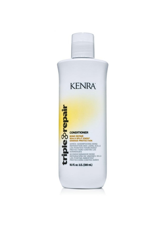 Kenra Triple Repair Conditioner Targets & Repairs Weak Or Broken Bonds Split Ends Damaged Hair Bond Builder Sulfatefree 10.1 Fl. Oz.