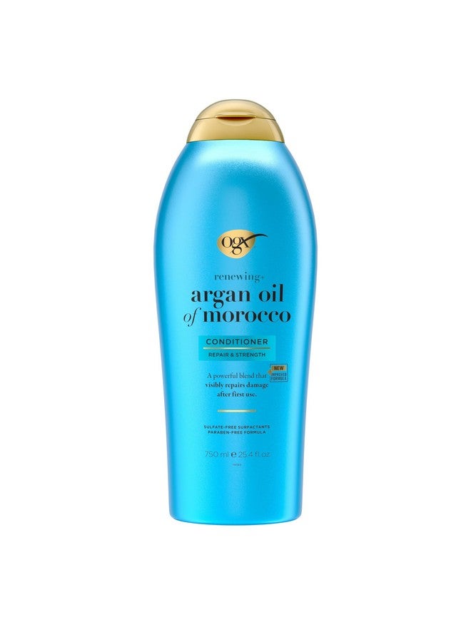 Renewing + Argan Oil Of Morocco Conditioner Repair Conditioner & Argan Oil Helps Strengthen & Repair Dry Damaged Hair Parabenfree Sulfatefree Surfactants 25.4 Fl. Oz