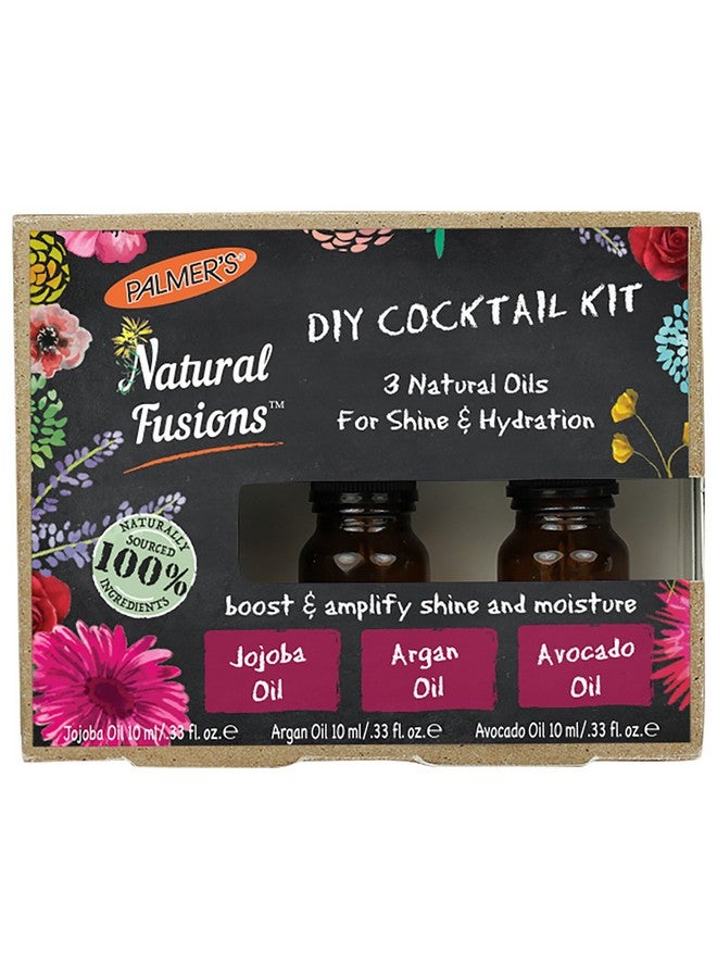 Natural Fusions Diy Cocktail Kit Contains 3 Natural Oils For Hair Shine & Hydration 3 X .33 Fl. Oz.