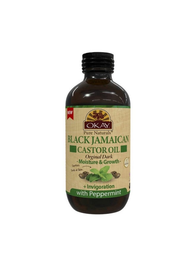 Black Jamaican Castor Oil Original Dark With Peppermint 4Oz / 118Ml