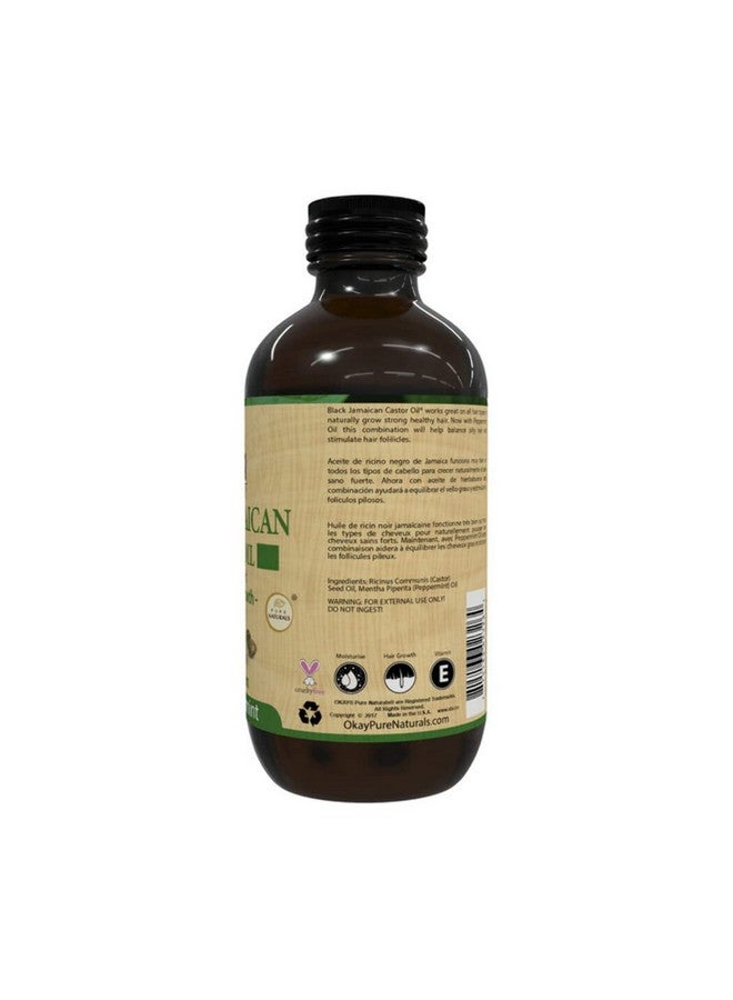 Black Jamaican Castor Oil Original Dark With Peppermint 4Oz / 118Ml