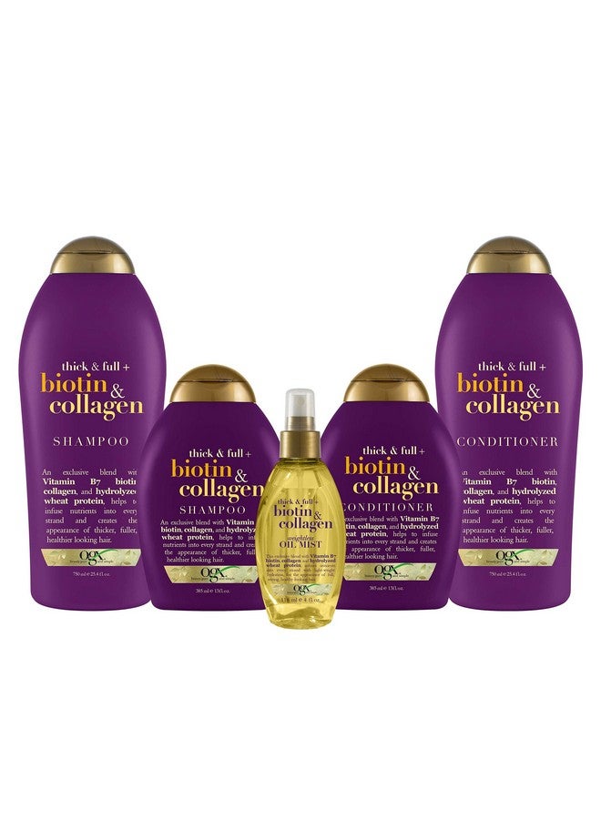 Thick & Full Biotin & Collagen Weightless Oil Mist 4 Fl Oz 2 Pack