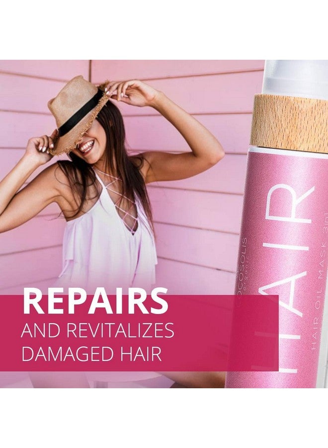 Hair Oil Mask 3In1 Repairs Damaged Hair Silky Soft And Radiant Hair Stimulates Fast Hair Growth Prevents Breaking Split Ends And Tangles Protects From Sun Damages