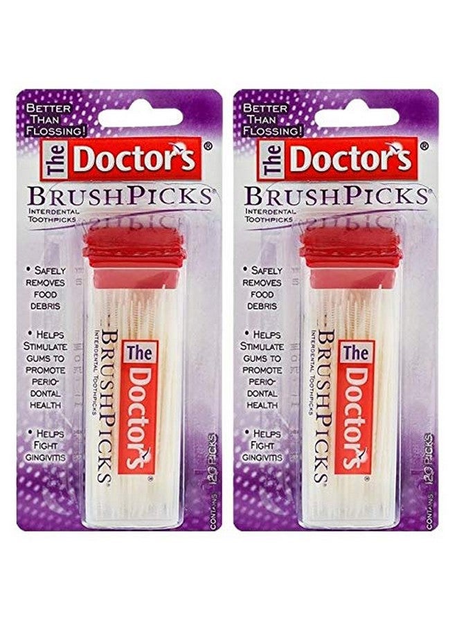 Brushpicks Interdental Toothpicks 120 Count (Pack Of 2)