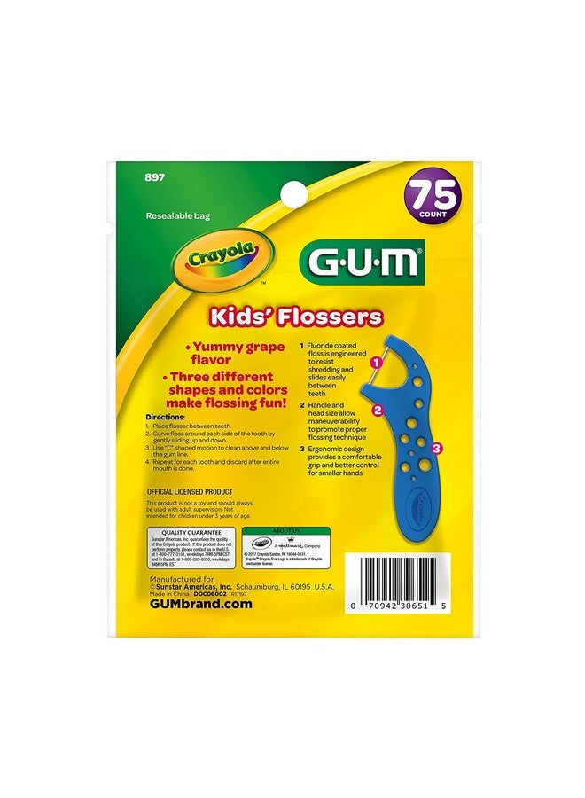 Crayola Kids' Flosser 75 Count (Pack Of 4 (75 Count))