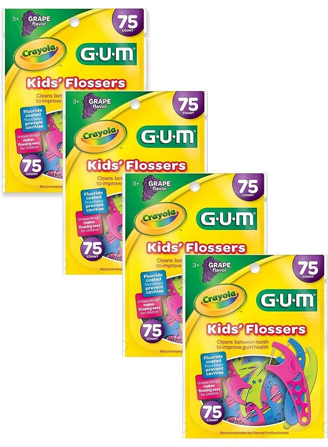 Crayola Kids' Flosser 75 Count (Pack Of 4 (75 Count))