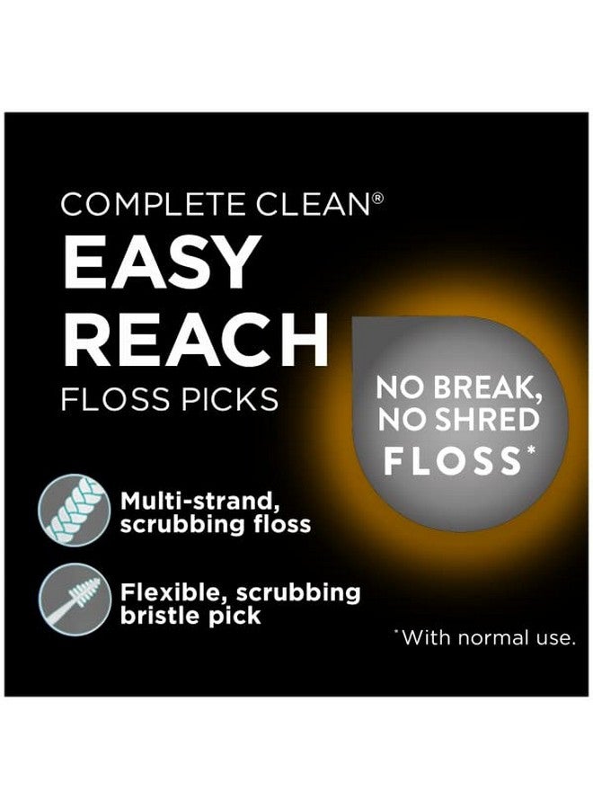 Complete Clean Easy Reach Floss Picks Advanced Fluoride Coating Mouthwash Blast Flavor 75 Ct. (Pack Of 2)