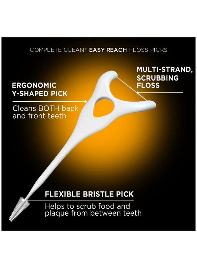 Complete Clean Easy Reach Floss Picks Advanced Fluoride Coating Mouthwash Blast Flavor 75 Ct. (Pack Of 2)