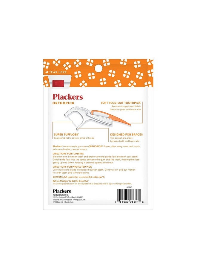 Orthopick Flosser For Braces Pack Of 4 (36 Flossers Each)