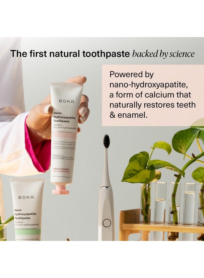 Fluoride Free Toothpaste Nano Hydroxyapatite Remineralizing Sensitive Teeth Whitening Dentist Recommended For Adult Kids Oral Care Coco Ginger Flavor 4 Fl Oz 1 Pk Us Manufactured