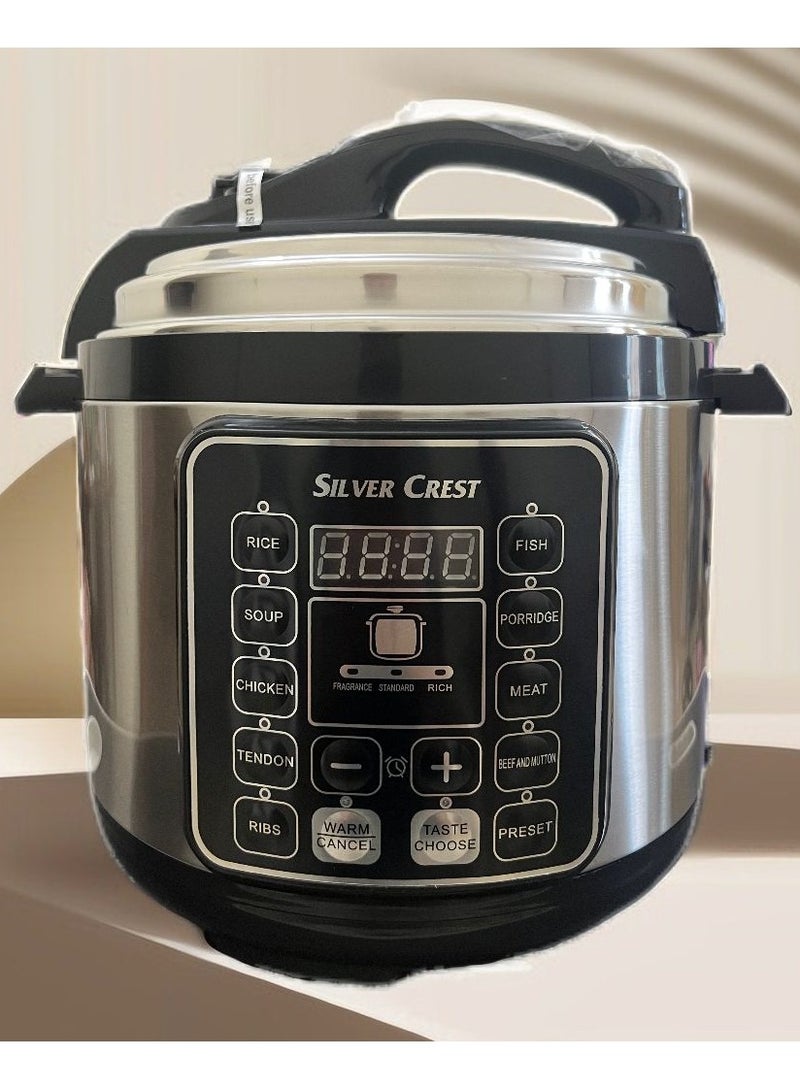 Silver Crest 10-in-1 Electric Pressure Cooker, 6 Liters, 1050 Watts