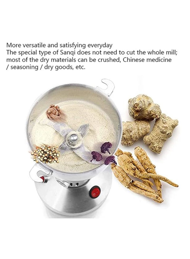 Electric Stainless Steel Grinder Wet Dry Feed Flour Milling Machine Spice Vanilla Coffee High Speed Food Processor,150g