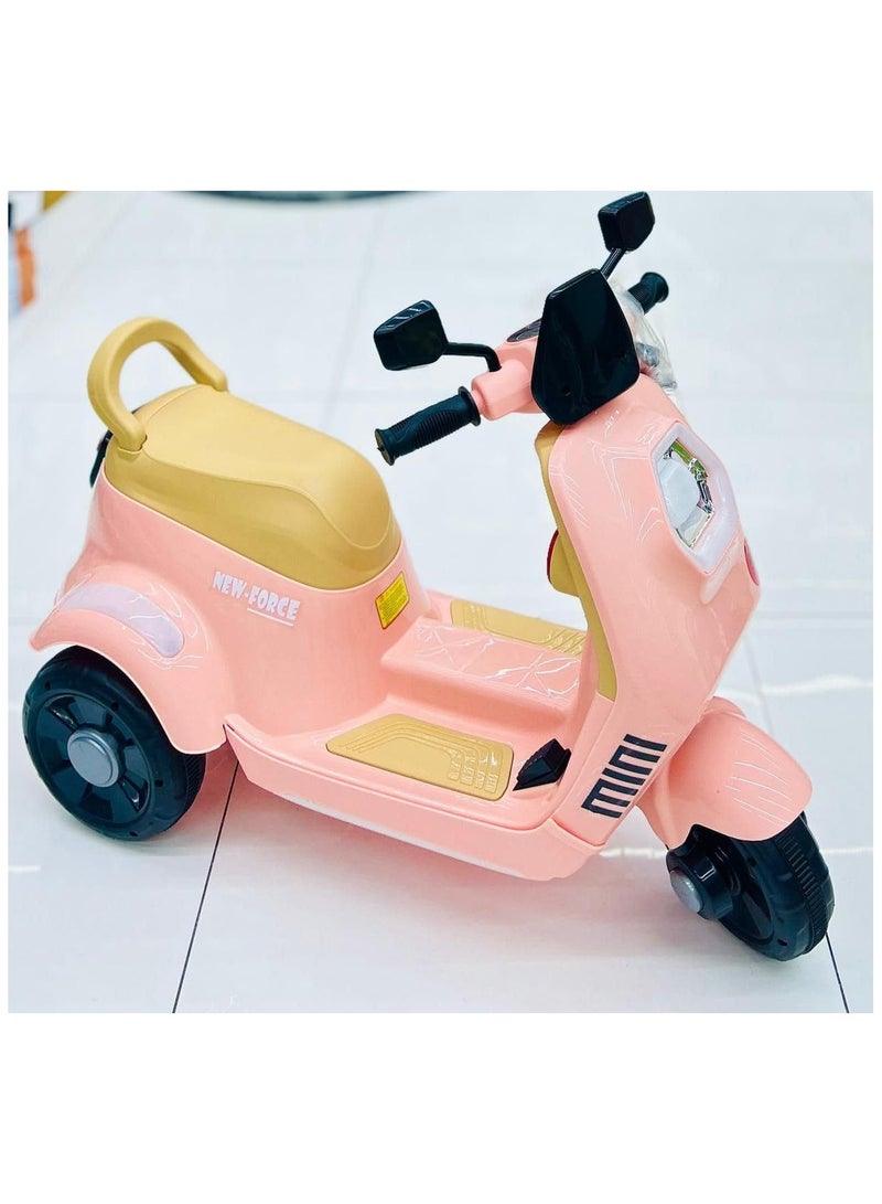 3 Wheels Ride on Kids Electric Motorcycle Aesthetic Children's Electric Motorcycle with Music Lighting Multiple Color Options Remote Control Toy Car random color car