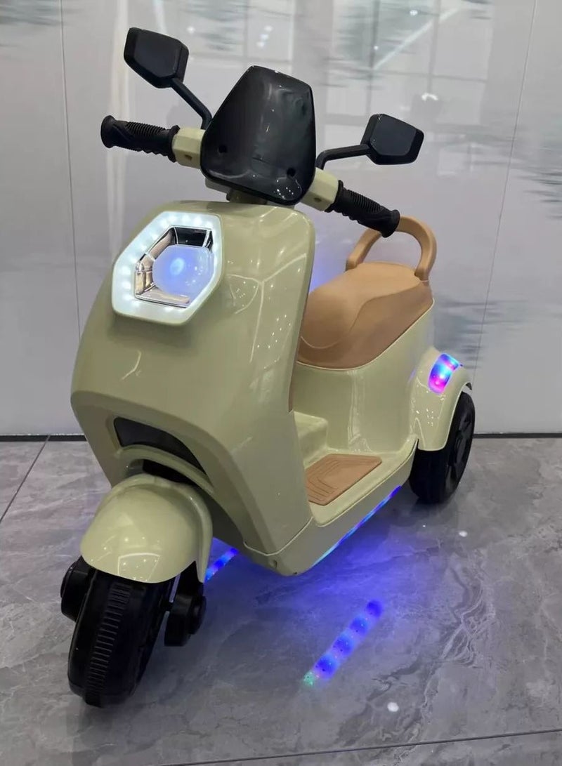 3 Wheels Ride on Kids Electric Motorcycle Aesthetic Children's Electric Motorcycle with Music Lighting Multiple Color Options Remote Control Toy Car random color car