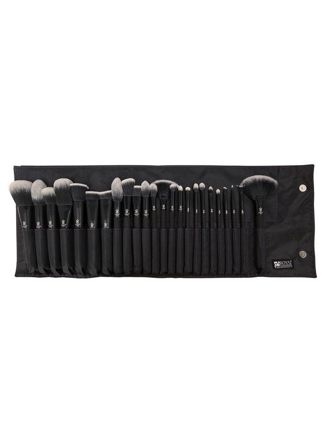 Pro Full Face 25Pc Makeup Brush Set With Travel Pouch