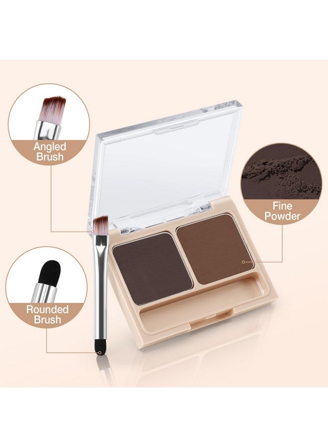 2Color Eyebrow Palette Brow Powder Makeup For Sculpting And Defining Brow Eye Contour Kit With Brush Applicator