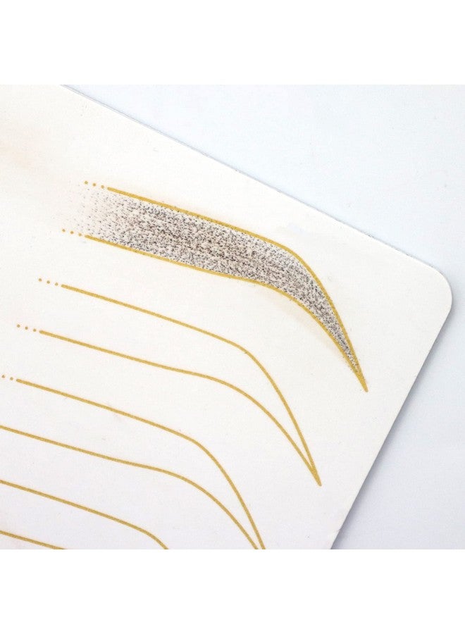 3 Pcs Thicken Two Sides Microblading Practice Silicon Skin Perfect For Permanent Makeup And Microblading Nano Brows Ombre Brow Practice (White Skin +Golden Printing)