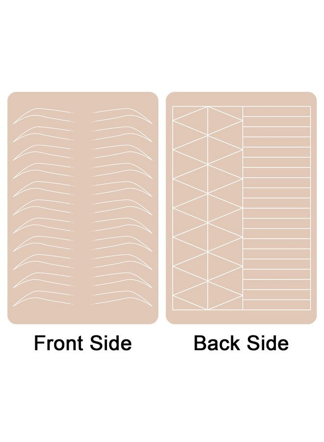 Silicone Eyebrow Practice Skin Ombre Powder Brows Fake Skin Sheet Double Sides Microblading Practice Skin For Tatto Artists And Beginners (1 Piece)