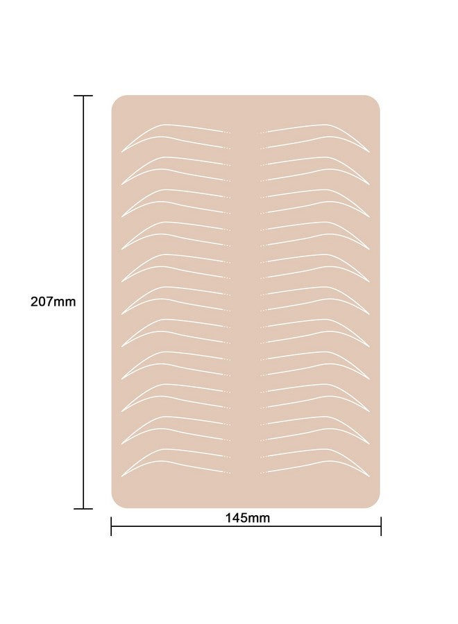 Silicone Eyebrow Practice Skin Ombre Powder Brows Fake Skin Sheet Double Sides Microblading Practice Skin For Tatto Artists And Beginners (1 Piece)