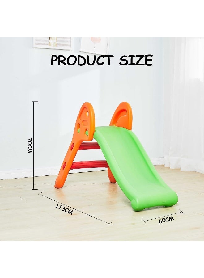 RBW TOYS Slide for Kids Toys Set 3 in 1 Outdoor Play Structure Jumbo Slide and Swing with Basket Ball Game