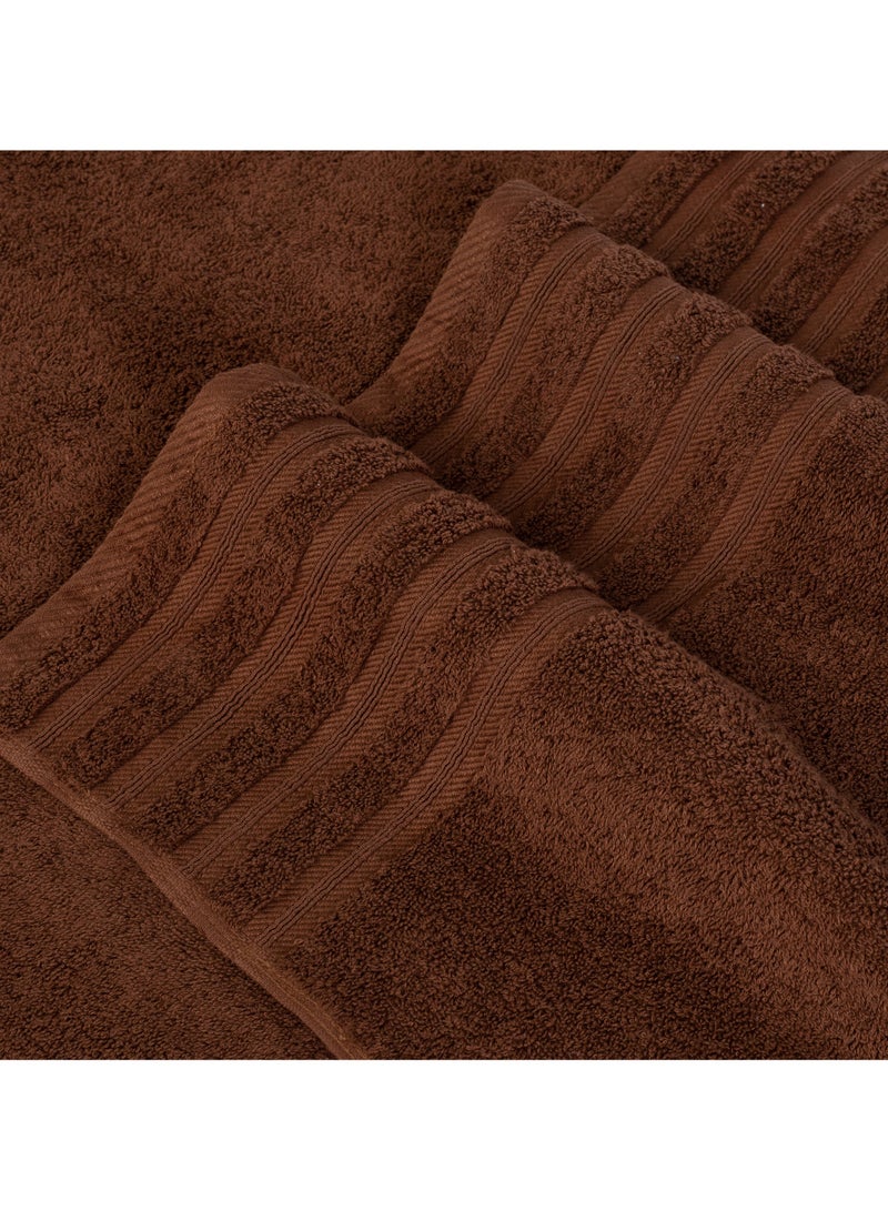 Safi Plus 6 Piece Cotton Super Soft luxury Towel Set - Chocolate Brown