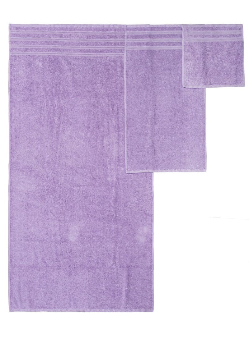 Safi Plus 6 Piece Cotton Super Soft luxury Towel Set - Purple