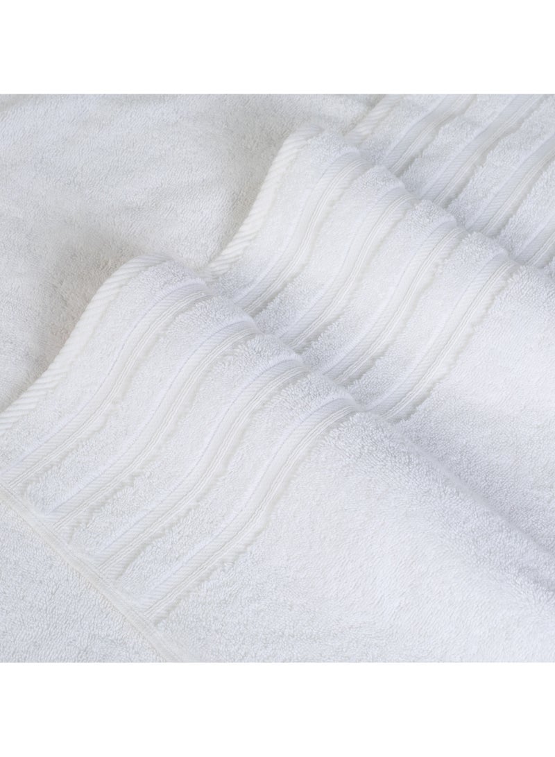 Safi Plus 6 piece cotton super soft luxury towel set - Bright White