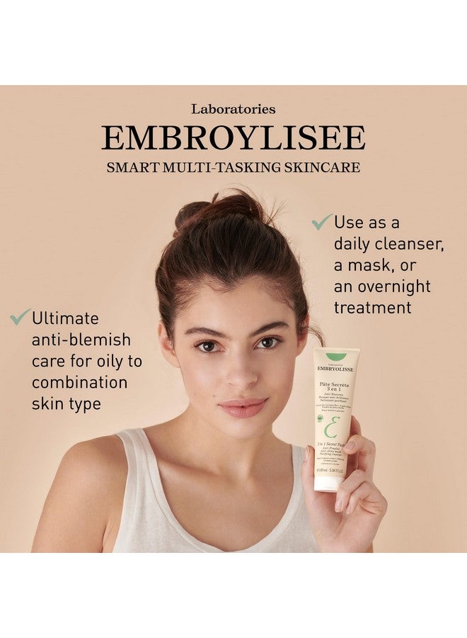 3 In 1 Antipimples & Acne Treatment Multipurpose Clay Mask To Control And Clear Breakouts For Oily To Combination Skin Paraben Free Oil Free & Noncomedogenic 3.38 Fl Oz