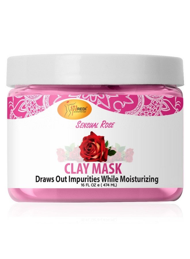 Clay Mask Sensual Rose 16 Oz Pedicure Body Deep Cleansing Detoxifying Hydrating Natural Bentonite Clay Infused With Amino Acids Panthenol Comfrey Extract