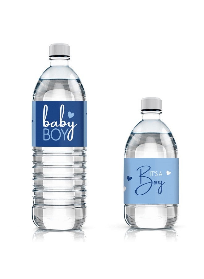Blue It’S A Boy Baby Shower Water Bottle Labels Baby Boy 24 Stickers