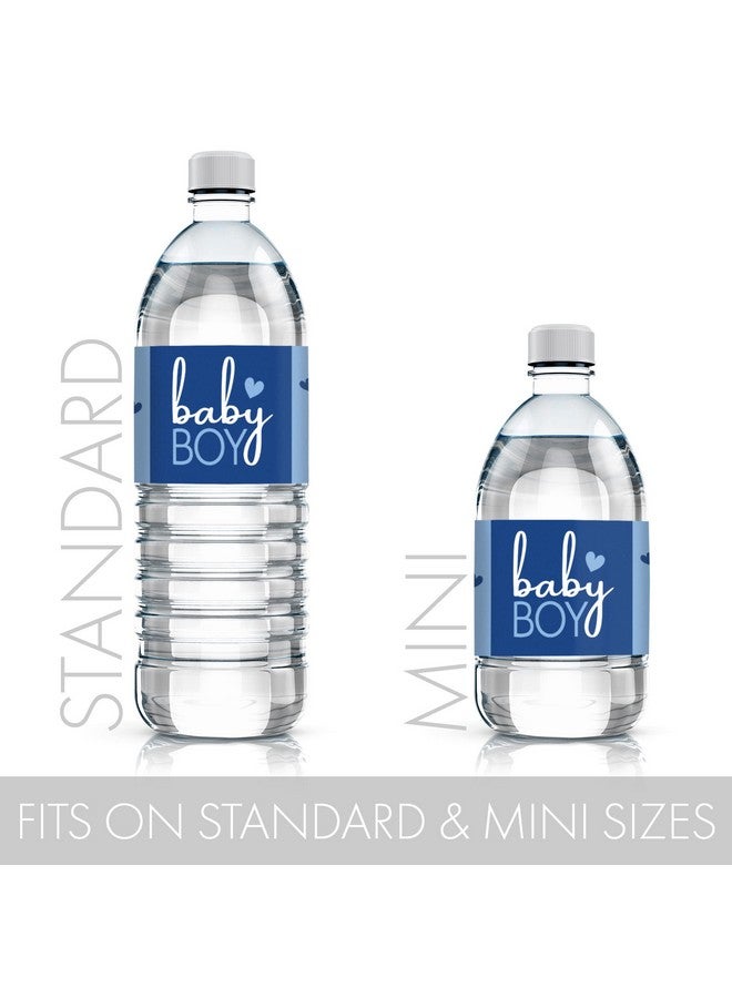 Blue It’S A Boy Baby Shower Water Bottle Labels Baby Boy 24 Stickers
