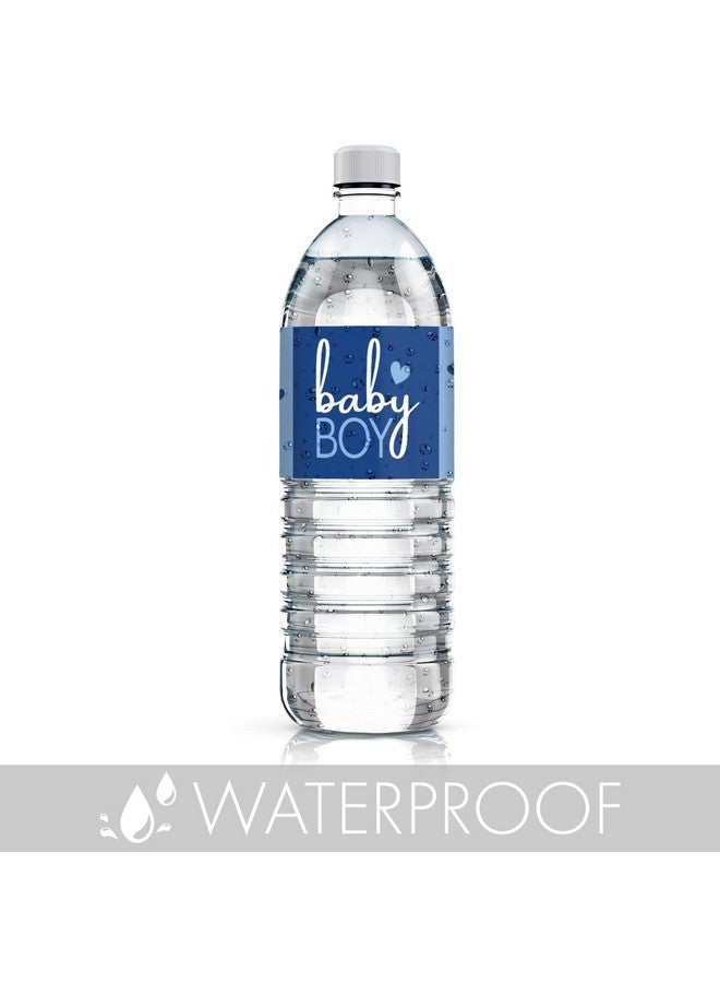 Blue It’S A Boy Baby Shower Water Bottle Labels Baby Boy 24 Stickers