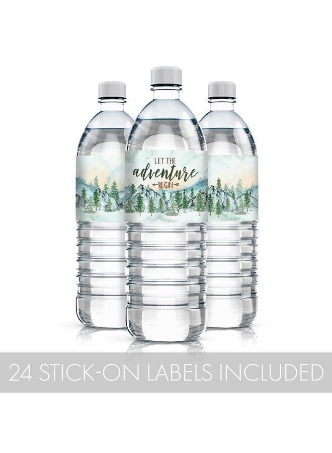 Little Adventurer Baby Shower Water Bottle Labels Wilderness Adventure Themed Waterproof Labels 24 Stickers