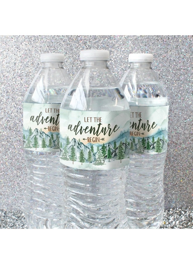 Little Adventurer Baby Shower Water Bottle Labels Wilderness Adventure Themed Waterproof Labels 24 Stickers