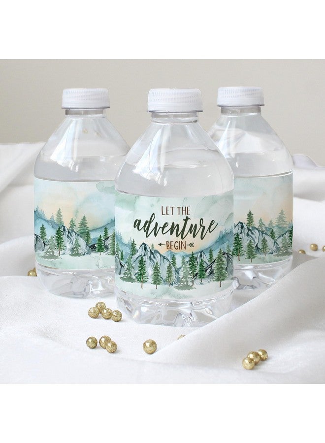 Little Adventurer Baby Shower Water Bottle Labels Wilderness Adventure Themed Waterproof Labels 24 Stickers