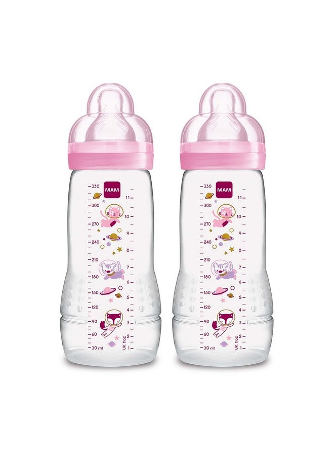 Easy Active Baby Bottle 11Oz Easy Switch Between Breast And Bottle Easy To Clean 4+ Months Girl