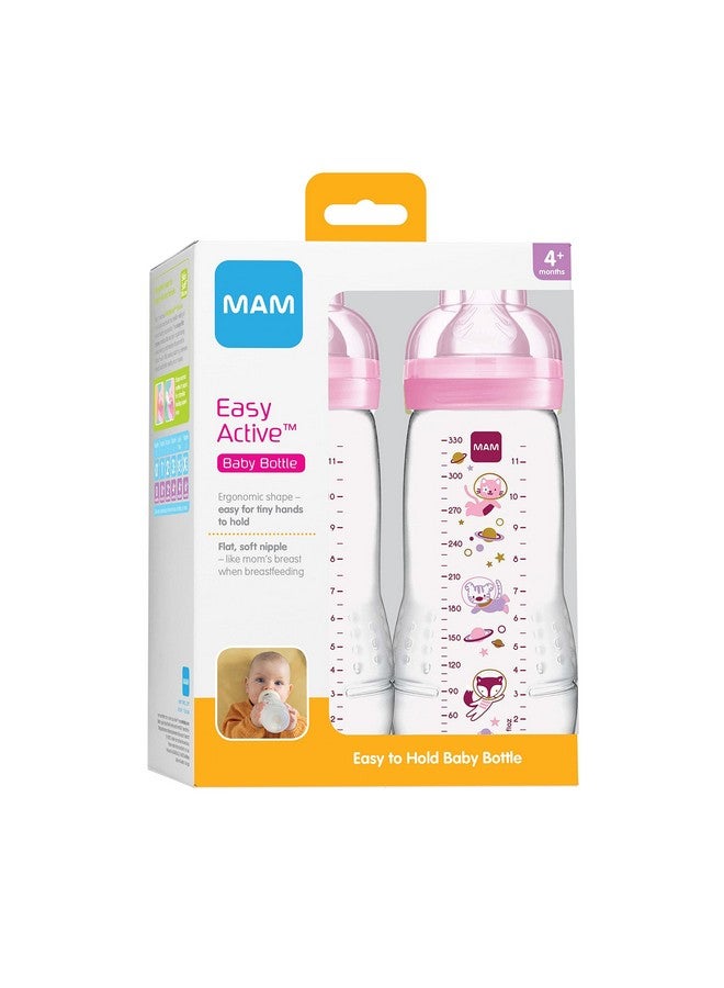 Easy Active Baby Bottle 11Oz Easy Switch Between Breast And Bottle Easy To Clean 4+ Months Girl