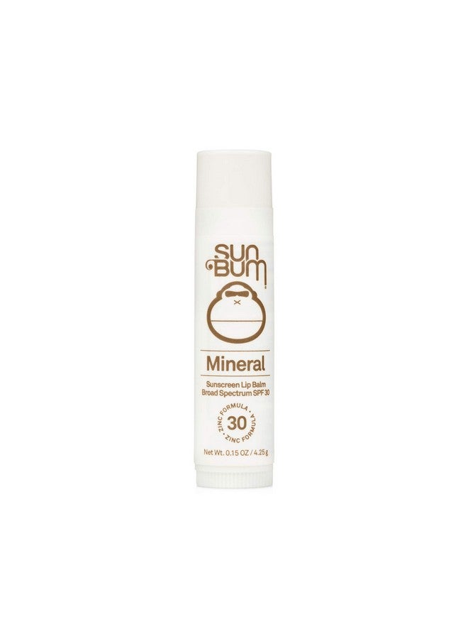 Spf 30 Mineral Sunscreen Lip Balm Vegan And Hawaii 104 Reef Act Compliant (Octinoxate & Oxybenzone Free) Broad Spectrum Natural Lip Care With Uva/Uvb Protection .15 Oz